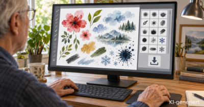Von Blutspritzern bis zu floralen Mustern: Bei GIMP finden Sie mehr als 1.200 kostenlose Pinselpakete