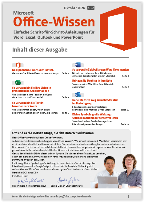 Titelbild Ausgabe  Nr. 10  | Oktober 2026