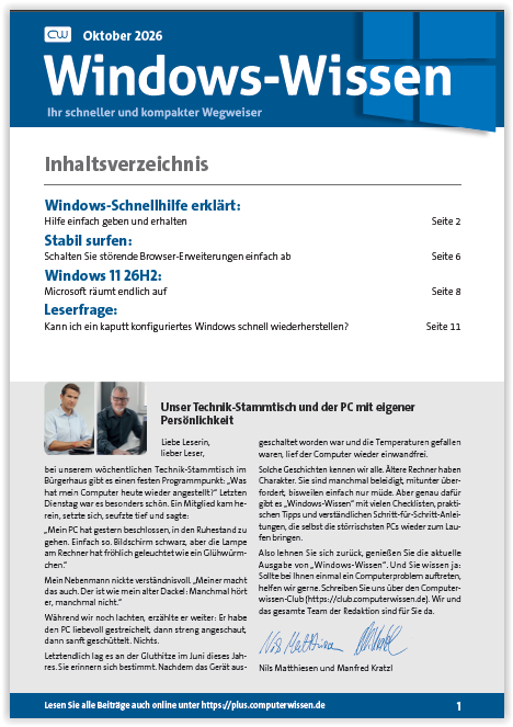 2026 – Windows-Wissen 10-cover