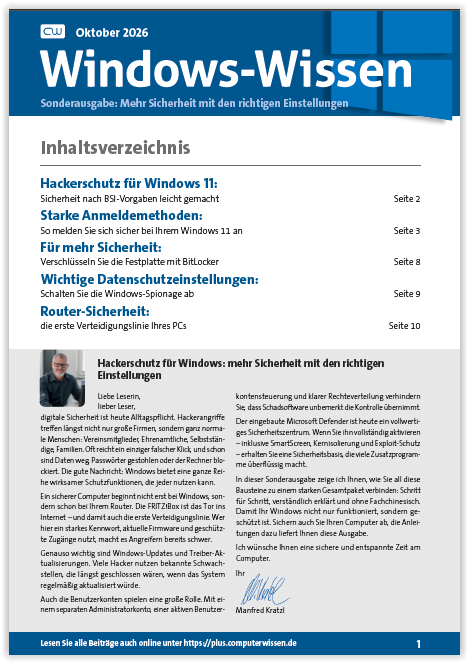Titelbild Sonderausgabe  | Oktober 2026