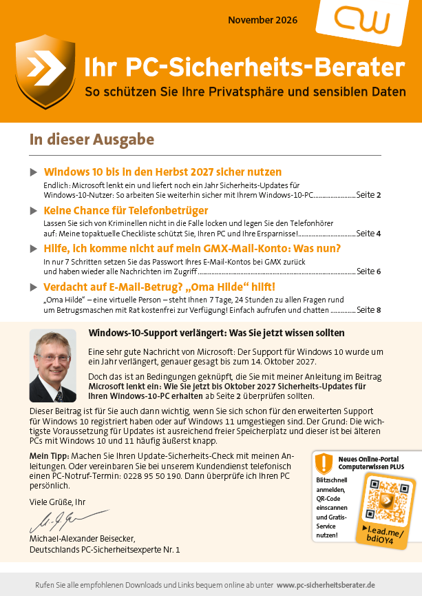 Titelbild Ausgabe  Nr. 11  | November 2026