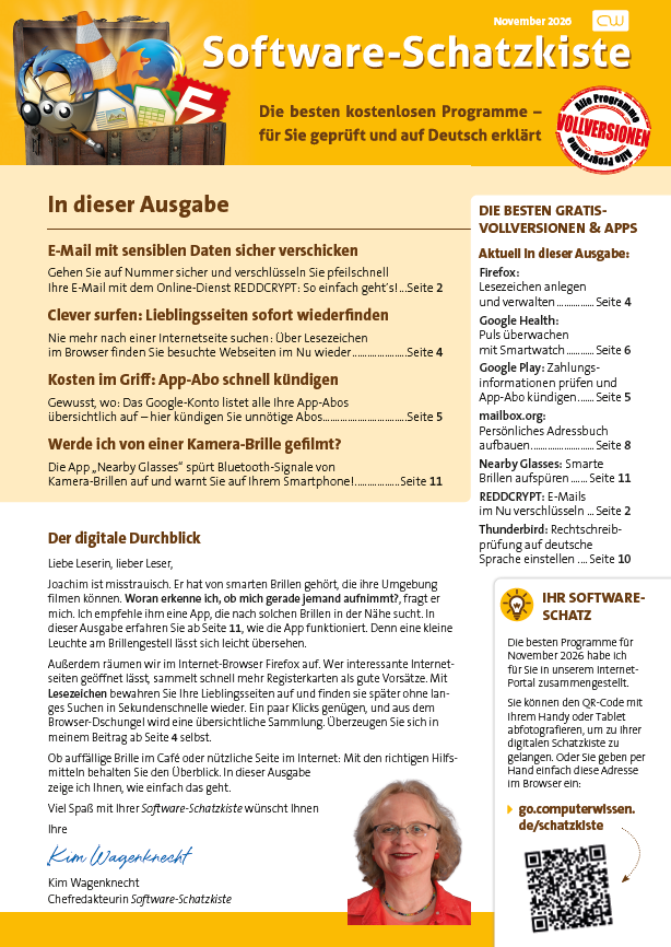 Titelbild Ausgabe  Nr. 11  | November 2026