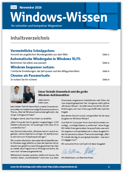 Titelbild Ausgabe  Nr. 11  | November 2026